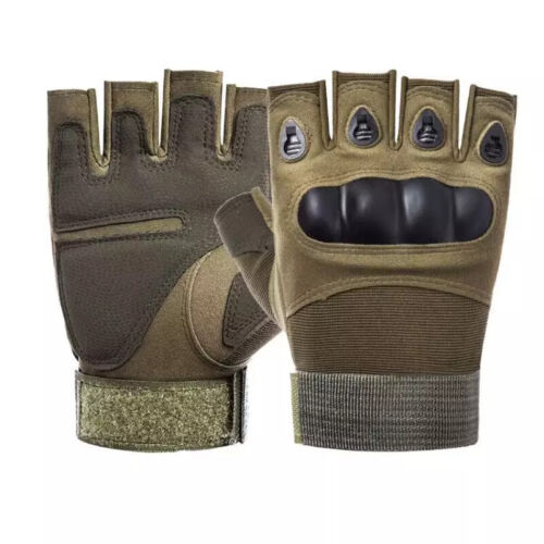 Tactical Hard Knuckle Halbfinger Handschuhe Herren Kampf Jagd Schießen Paintball - Bild 29 von 30