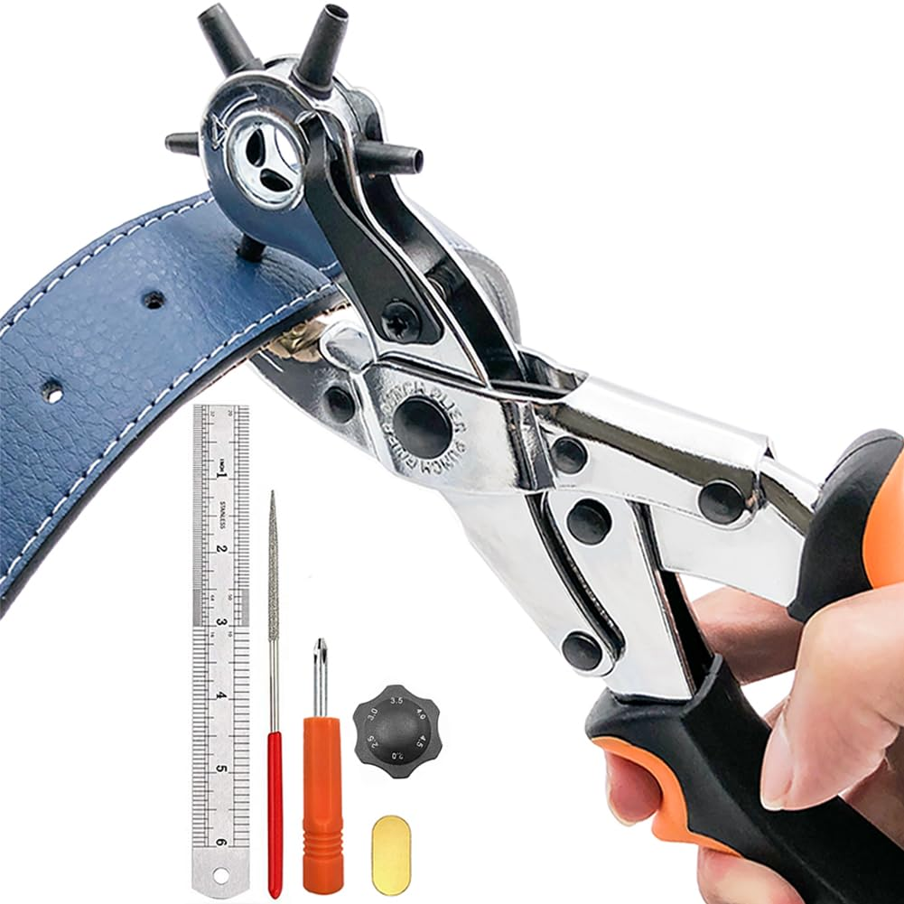 Leather Belt Hole Punch Tool - Belt Hole Punch for Leather, Leather Hole Punch T-image