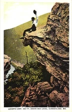Lover's Leap, 1652 ft. Above Sea Level, Cumberland, Maryland Postcard