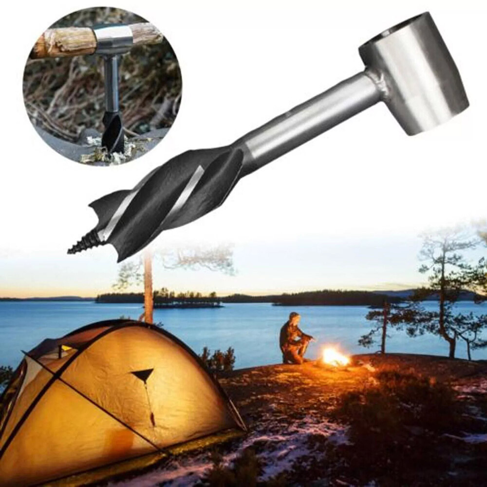 Auger Wrench Outdoor Hand Drill Survival Gear Tool Jungle Camping Bushcraft Kits alternate view 6