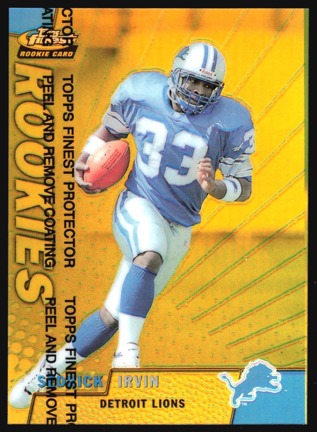 Sedrick Irvin Finest #157 Gold Refractor w/ Coating