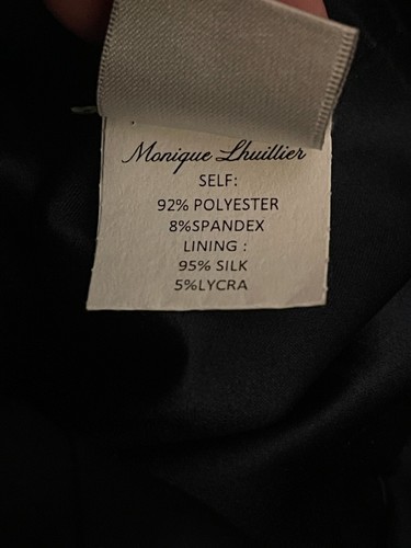 $4295 Monique Lhuillier 14 Plunging Crystal embellished Velour Gown elegant - Picture 13 of 14
