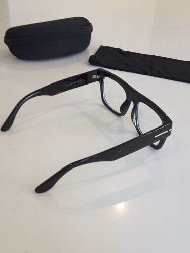Shiny black optical anti blue rays designer Style Frames Square Eyewear - Picture 7 of 12