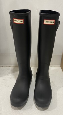 Hunter Original Tall Backstrap Print Rain Boot for Women - Sz-6