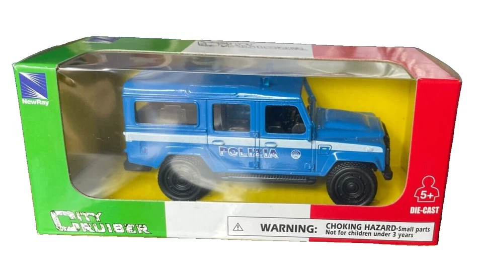 LAND ROVER DEFENDER PASSO LUNGO POLIZIA di Stato NEW RAY NEWRAY 1/43 camionetta - Immagine 4 di 4