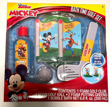 DISNEY MICKEY MOUSE DISNEY Child Bath Time GOLF Set Play Gift Razor Bath Foam