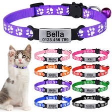 Kitten Cat Personalized Collar Bell Small Dog Puppy Collar Safety Buckle Small