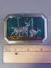 The Great American Buckle Co. limited edition #520 Deer in Woods Belt Buckle