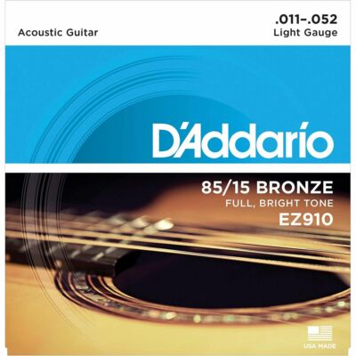D'ADDARIO EZ910 Saiten für Akustikgitarre, 85/15 Bronze, Light, 11-52