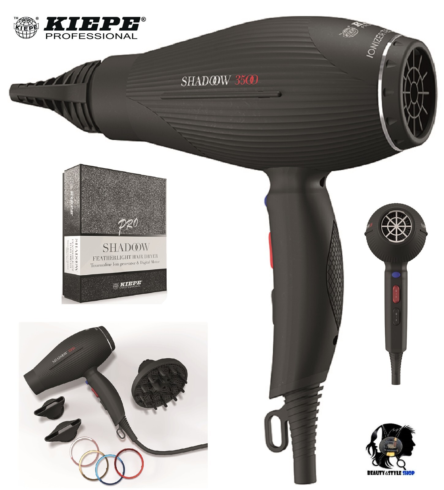 KIEPE SHADOOW ASCIUGACAPELLI PROFESSIONALE PHON 2100W IONI ULTRA LEGGERO POTENTE