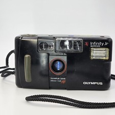 Olympus Infinity Jr. 35mm Point  Shoot Film Camera Powers On - AF Rattle 