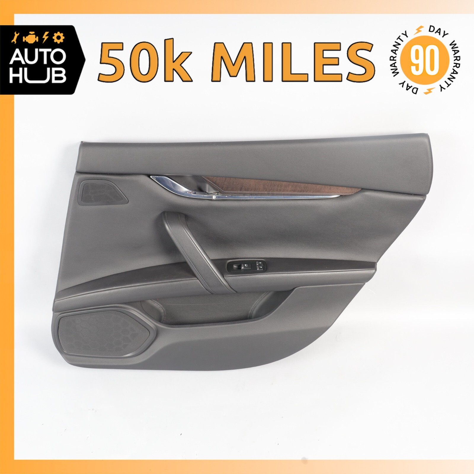 14-17 Maserati Quattroporte S Q4 M156 Rear Right Side Interior Door Panel OEM
