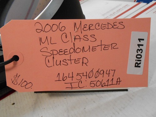 2006 MERCEDES ML-CLASS SPEEDOMETER CLUSTER 1645400947 IC 50611A Ri0311 - Picture 4 of 4