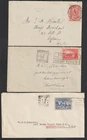 3 Australia 1930's Covers Sydney To UK Brisbane QLD To US Tenterfield NSW Pmk.