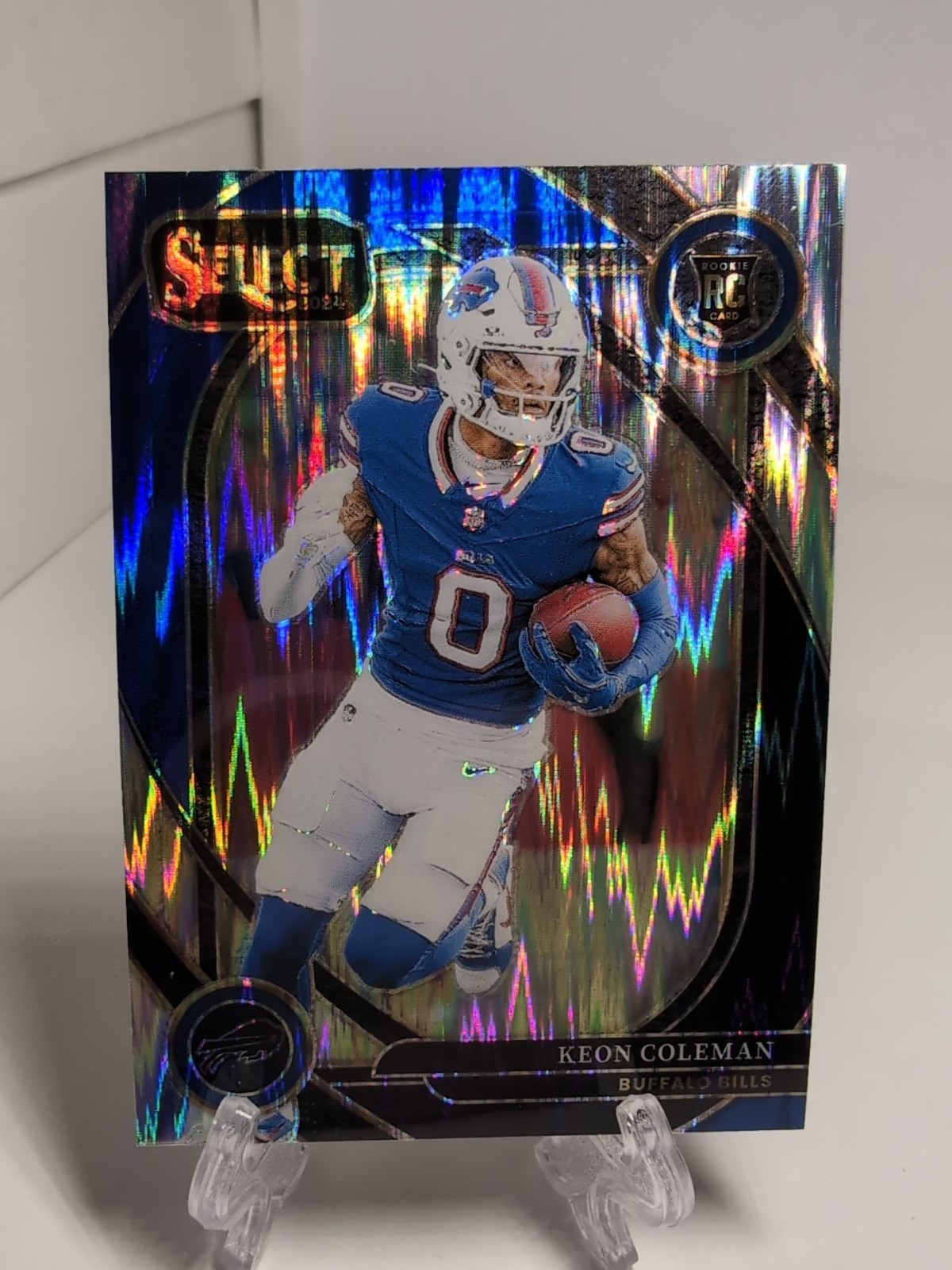 2024 Panini Select - Premier Level Keon Coleman #153 Black & Blue Shock Prizm...