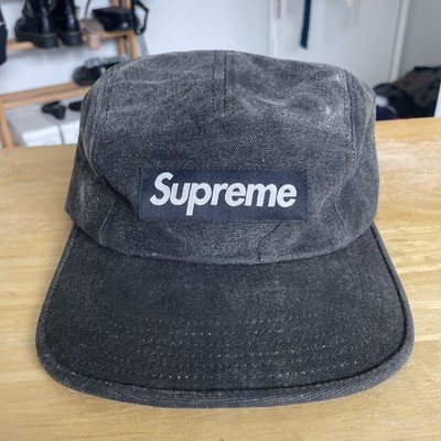 Black Faded Canvas Supreme 5 Panel Camp Cap | eBay