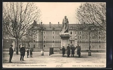 Old postcard Gap, monument Baron Ladoucette and barracks 