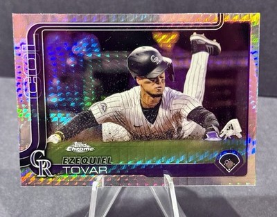 新品未開封 Cooley Roc Make No レア ドープ！ 2025 Topps Chrome Ezequiel Tovar Prism Refractor #154 Colorado