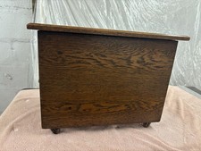 Small Oak Storage Box with Hinged Lid