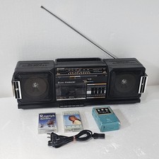 Vintage Sharp GF-330 BK AM/FM Cassette Boombox 4 Band EQ Tested Bundle Bonus