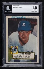 1952 Topps High # Bill Miller #403 BGS 1.5 0q3