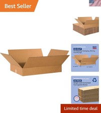 Kraft Corrugated Shipping Boxes - 65 lbs Capacity, 20-Pack