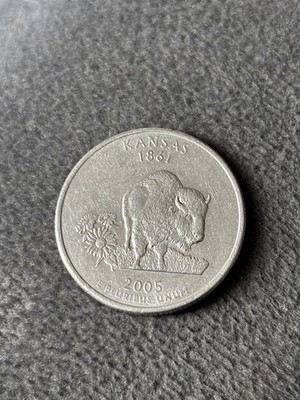 2005-P Kansas Quarter Detached Leg Error Coin 25C Filled P