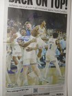2022 KANSAS JAYHAWKS SIGNED BASKETBALL CHAMPIONSHIP NEWSPAPER KU BASKETBALL COA — photo 3