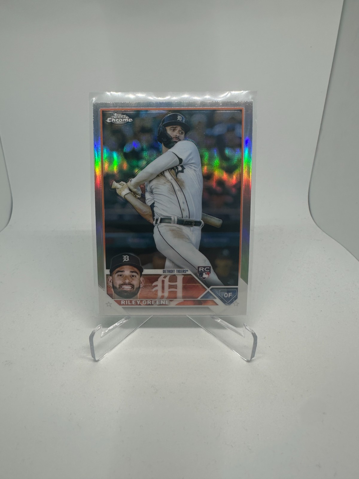 Riley Greene 2023 Topps Chrome Refractor Rookie RC Card #182 Tigers