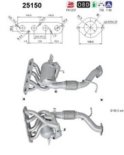 AS 25150 Catalytic Converter for MAZDA