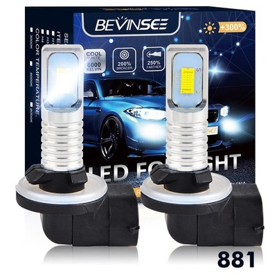881 LED Fog Light Bulbs For Harley Softail Deluxe FLSTN 2012-2017 Bright White