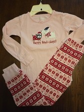girls gymboree pajamas Christmas Holiday Dogs Size 6