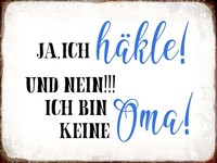 Holzschild 30X40 Cm Ja Ich HäKle Und Bin Keine Oma Deko Geschenk Holz Schild