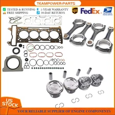 STD Engine Connecting Rod Pistons Rings Gasket Set For M274 Mercedes-Benz 2.0L