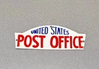VINTAGE 12” UNITED STATE POST OFFICE PORCELAIN SIGN CAR GAS OIL TRUCK MOTORCYCLE