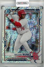 2021 Topps Bowman Chrome Malcom Nunez Chrome Prospects Speckle /299