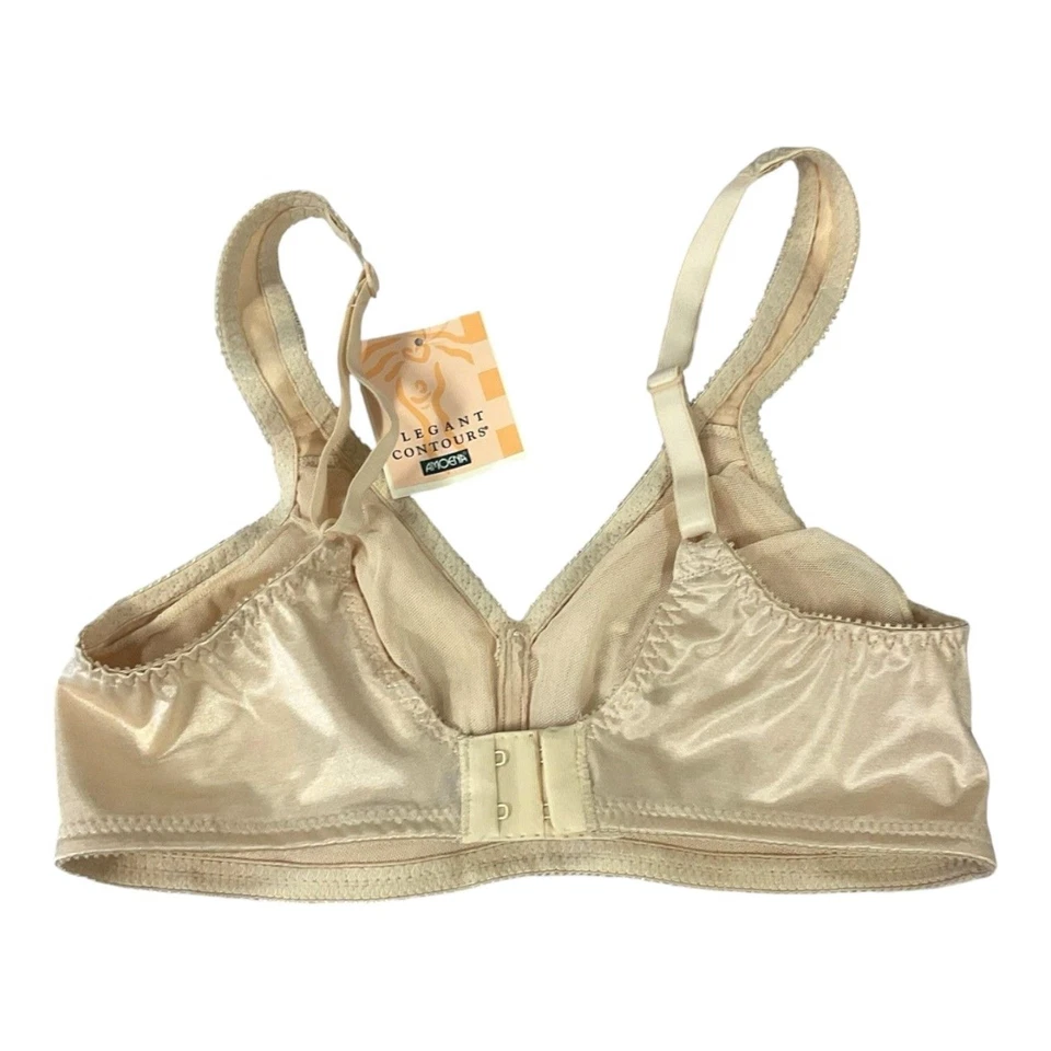 NUEVO CON ETIQUETAS AMOENA 2127 Sujetador Mastectomía Sin Alambres 40C Copa Suave Marfil Cierre Trasero Desnudo 40 Foto 2 de 4