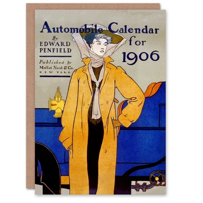 Edward Penfield Art Card Automobile Calendar 1906