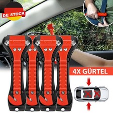 4er Notfallhammer Autozubehör Set Nothammer - mit Gurtschneider - Gurtmesser -