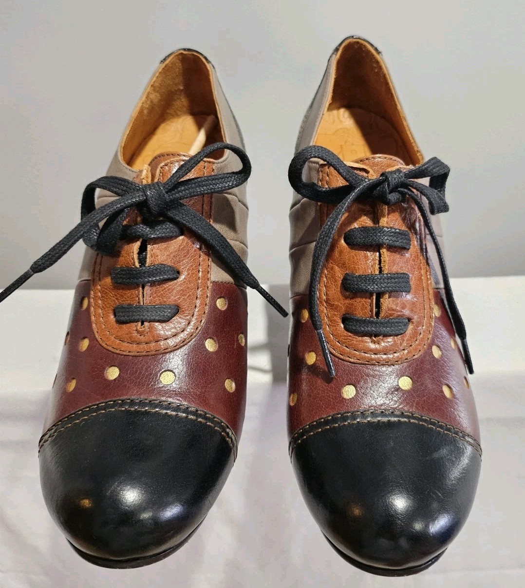 Chie Mihara Foreso Leather Heels Patchwork Lace U… - image 5