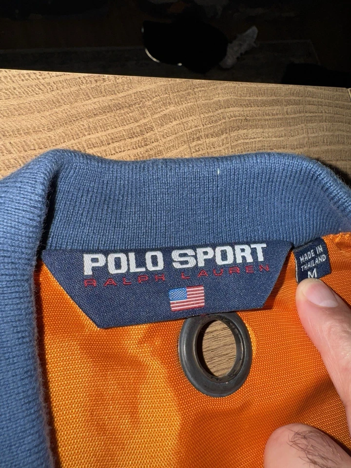 Polo Ralph Lauren Mediano Naranja Utilitario Deporte Chaleco Abrigo Chaqueta De Colección Sin Stock Foto 4 de 4