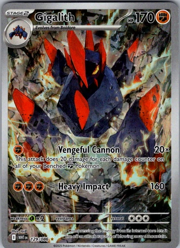 Gigalith 129/086 Sv: White Flare Holo - product listing photo