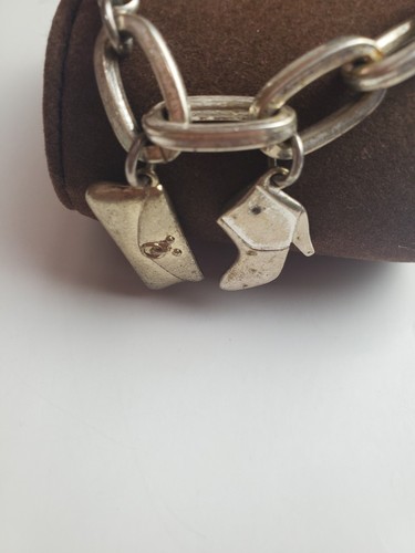 Kenneth Cole New York Fashion Ladies Charm Bracelet Silver Tone 6.5" Accessories - Picture 4 of 7