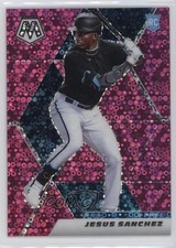 2021 Panini Mosaic Rookie Quick Pitch Pink Prizm 17/20 Jesus Sanchez #265 13hc