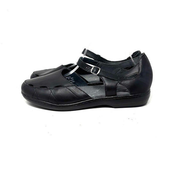 NWOB Propet Black Leather Mary Janes Women's Size 10 Wide Width