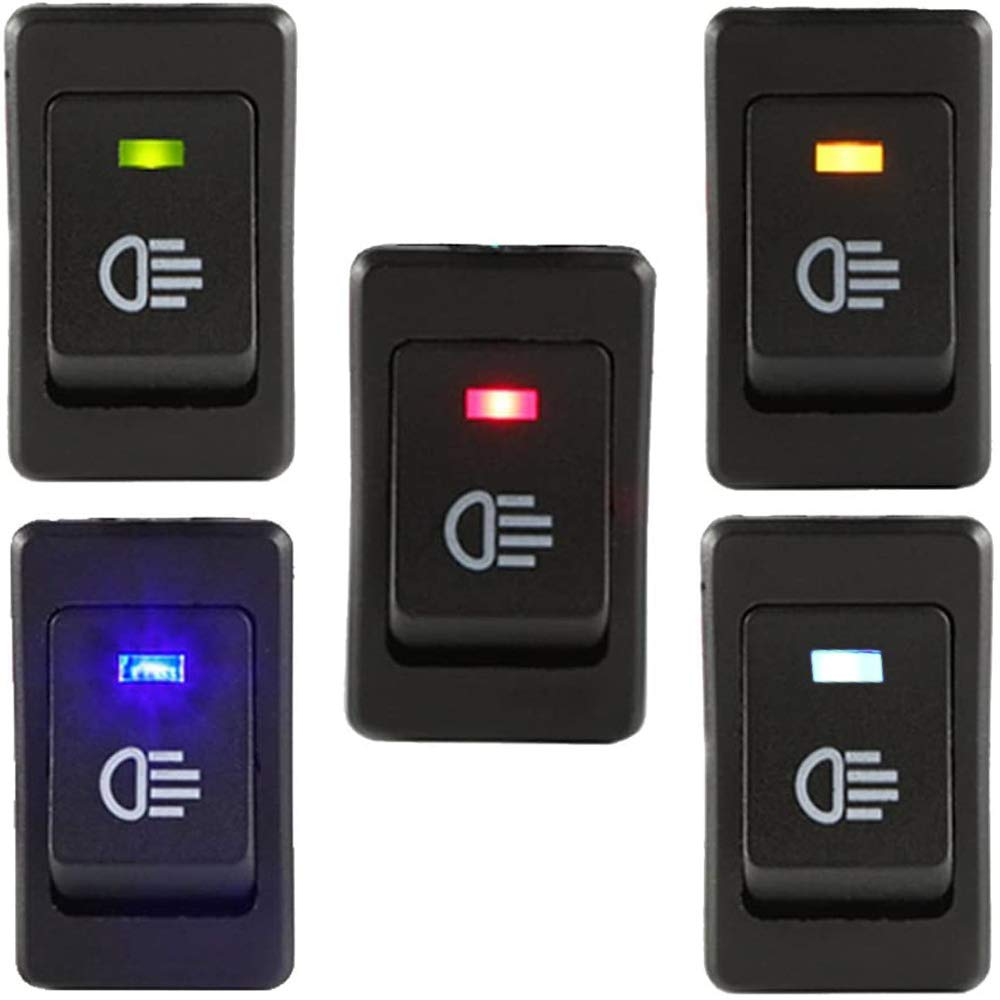 5Pcs 12VDC/35A Automotive Fog Light Switch ，12V Rocker Switch，Led Toggle Switche