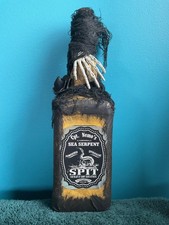 Halloween Glass Witch Potion Bottle Hand Crafted Apothecary Rustic One of a Kind