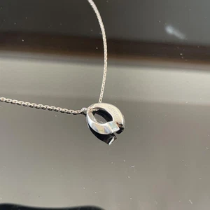 Collier Gucci SV925 topaze bleue chaîne argent pendentif mode accessoires