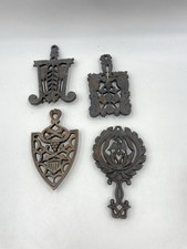 Cast Iron Wilton Trivet Collection of 4 Vintage 5X3  