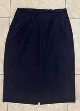 Pendleton Women's Blue Midi Skirt 80 s Vintage 100 Woolmark Wool Back Slit 12